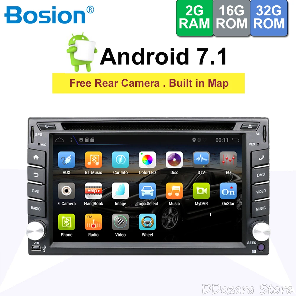 

Android 7.1 For Universal For Nissan Car DVD Player Radio Stereo with GPS Navigation RDS Mirror Link Rear Camera DAB TPMS
