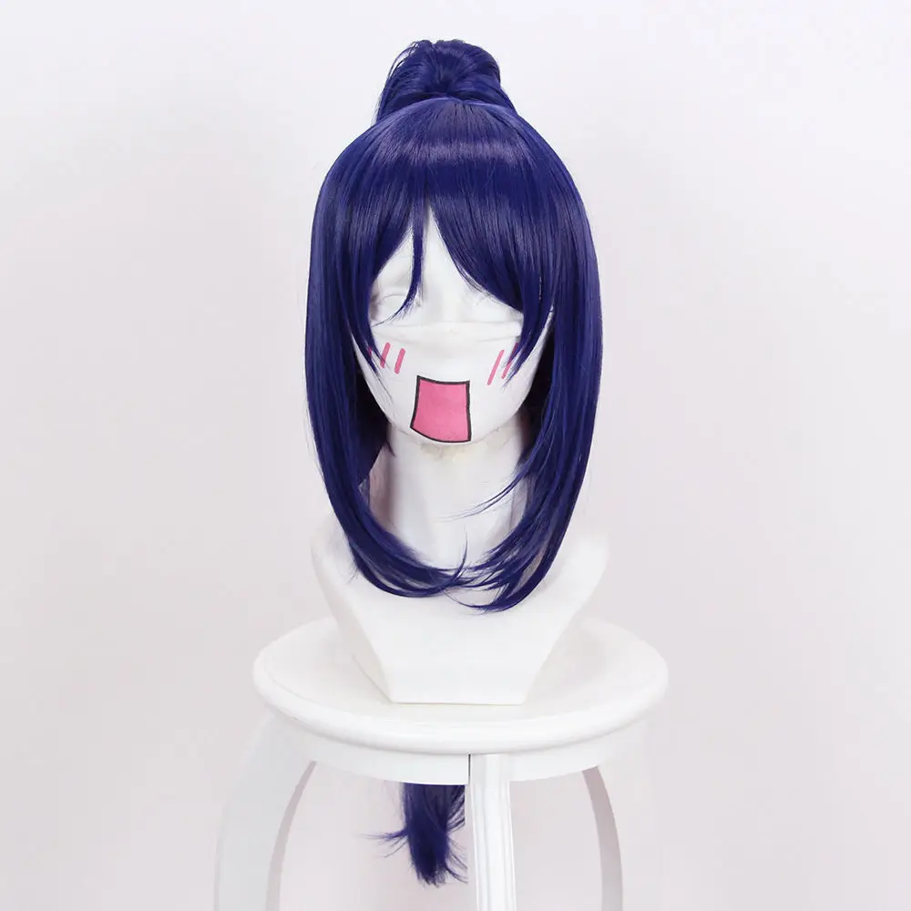 Люблю жить! Солнце! Aqours Matsuura kanan Косплей длинный хвост парик для волос фиолетовый|