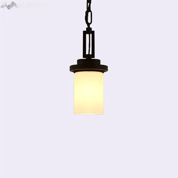 

Modern Candle Luminaire Nordic Loft Pendant Light Fixture Village Black Hanging Lamp wrought Iron&Glass Parlor Hotel Room Bar