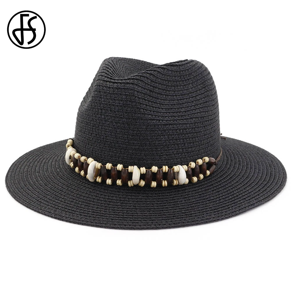FS أنيقة مرن طوي غطاء مدور واسعة حافة قبعات من القش الصيف قبعة الشمس للنساء مع الشريط السيدات عطلة الشاطئ Gorras 2019 FS أنيقة مرن طوي غطاء مدور واسعة حافة قبعات من القش الصيف قبعة الشمس للنساء مع الشريط السيدات عطلة الشاطئ Gorras 2019