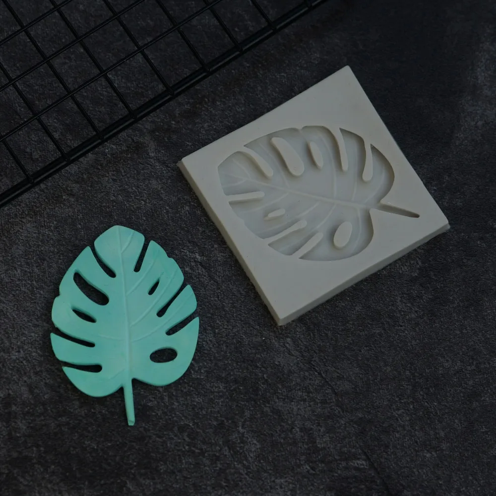 3D силиконовая форма в форме листьев Monstera папоротник черепаха лист помадка