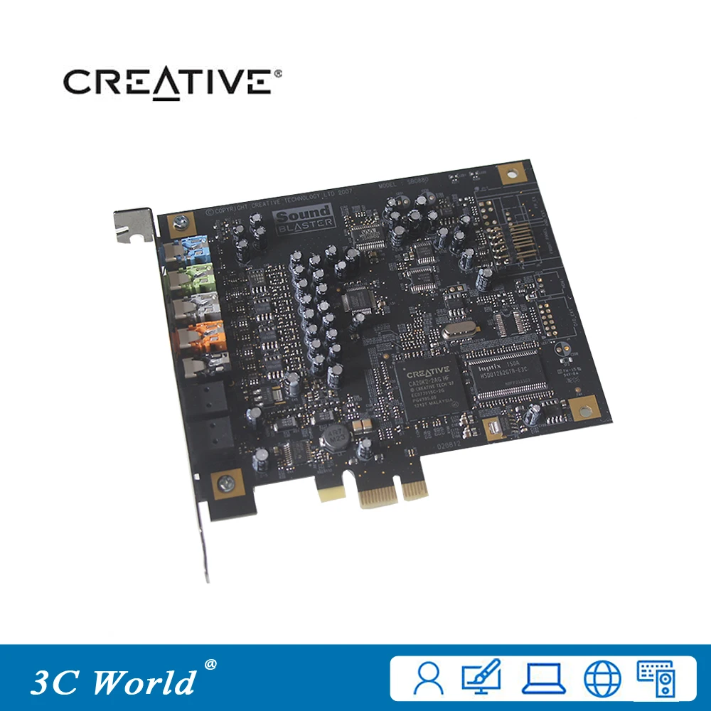 Звуковая карта PCI E оригинальная для настольного компьютера SB0880|Звуковые карты| |