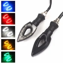 1 Pair Super Bright 12 Led Motorcycle Turn Signal Indicators Amber Light Universal 12V font b