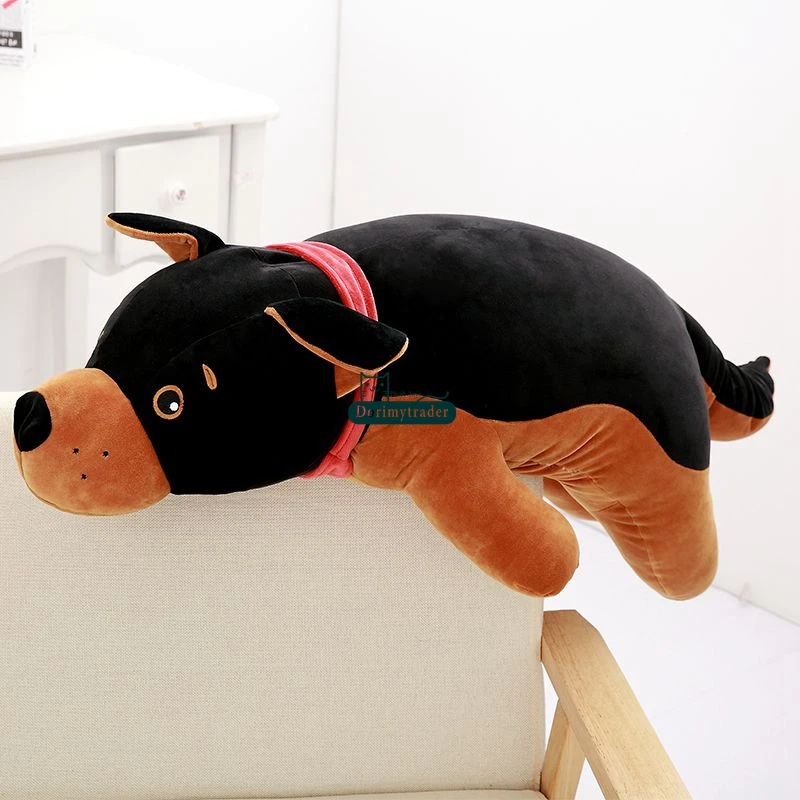  Dormytrader 90cm Big Simulated Animal Dog Plush Toys Soft Stuffed Giant Black Puppy Doll  Wolf Dog Pillow 35inches Gifts for Children DY61659 (11)