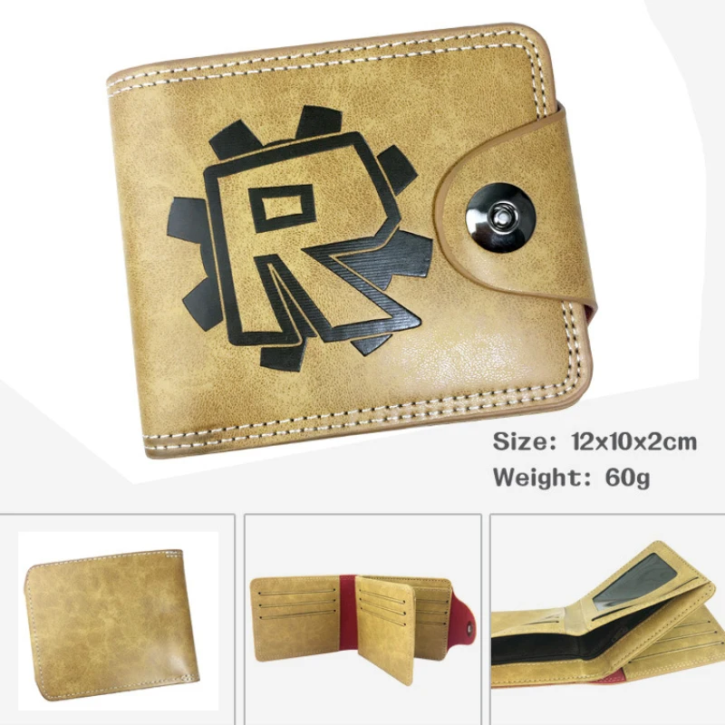 

Game Roblox 3D Print Short Wallet Purse Coin Bag Card Holder Wallet Cartoon PU Figure Toys Action Gift Toys for Kids Gift