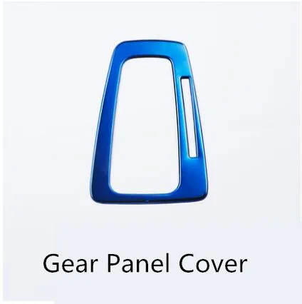 Интерьер модифицированные аксессуары чашки для хранения коврик Шестерни ручка рамка для Ford Foucs 2012 1314151617 Нержавеющая сталь синий AA296 - Название цвета: Gear Panel Cover