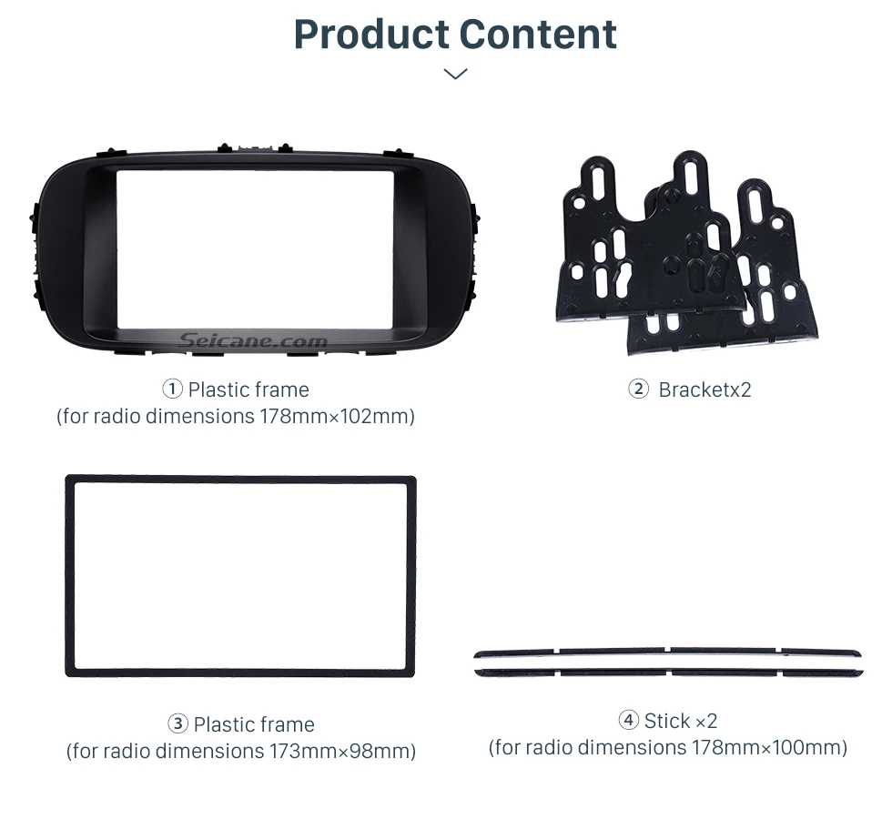 Seicane черный двойной Дин Радио Фризовая для 2013 KIA SOUL черточки Adapter Kit CD отделкой Панель плиты рамки