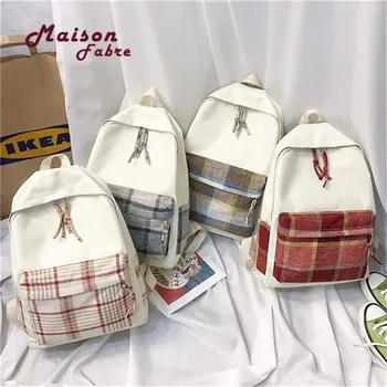 

New Fashion Women's Portable Backpack Casual Wild Plaid Printing Backpack Waterproof High Quality Large Capacity Casual Bag