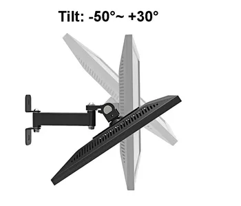 

2016 New Design 360 Degree Full Rotation 17"-27" TV Wall Mount Tilt LED LCD Monitor Holder Arm Bracket Max. Loading 10kgs