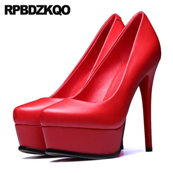 

luxury super stripper red exotic dancer fetish gothic high heels stiletto extreme 2018 women platform shoes pumps pointed toe