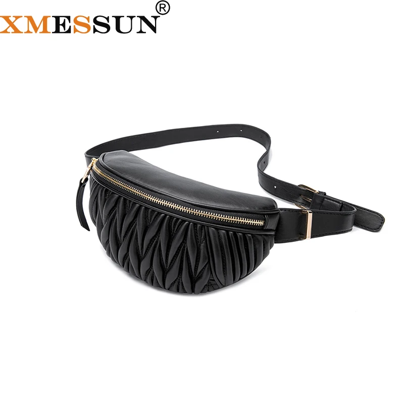 

XMESSUN Women Waist Bags Luxury Brand Designer Waist Packs Fashion Leather Chest Bag 2018 Crossbody Shoulder Bags Dropship F109
