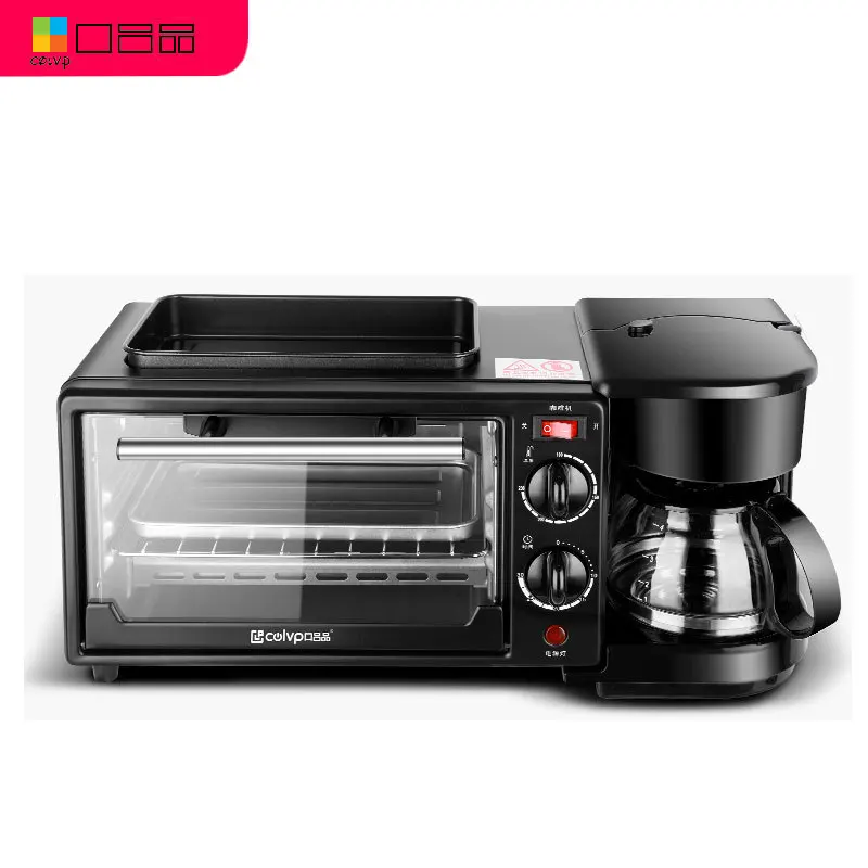 

Triple Multifunction One-button Operation Tea Mini Coffee Machine Bread Toast Electric Oven Hot Dog Egg Grilling Machine