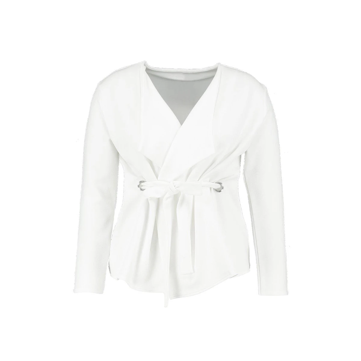 Kiss Milk 2018 Plus Size Solid Sexy V-neck Women Blazers Lace Up Female  Clothing Office Lady Black And White  Big Size Coats