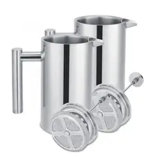 Кофейник, френч-пресс лучший двойной стеной нержавеющей стали кофейник изолированный кофе чайник