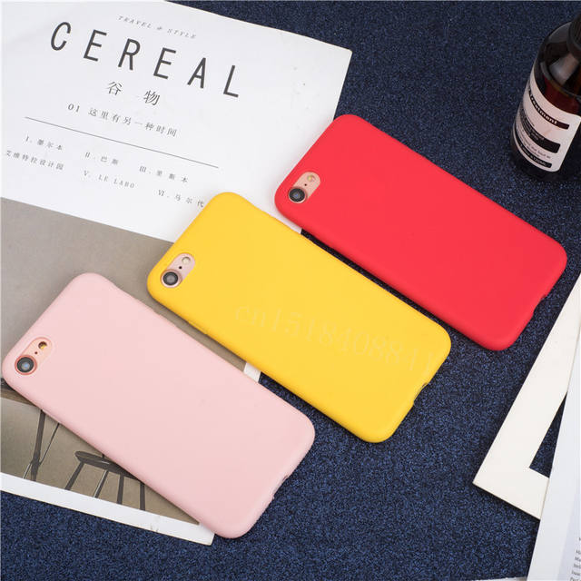 Luxury Soft Back Matte Color Cases for iPhone 7 plus 8 6 6s X XS max XR 5 5s SE Case Shockproof TPU Silicone Back Cover Capa