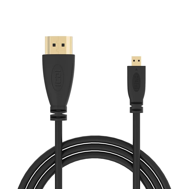 

Micro HDMI (Type D) to HDMI (Type A) Cable 1m 2m 3m 5m 10m Gold Plated 3D 4K Audio Return for Tablet Camera