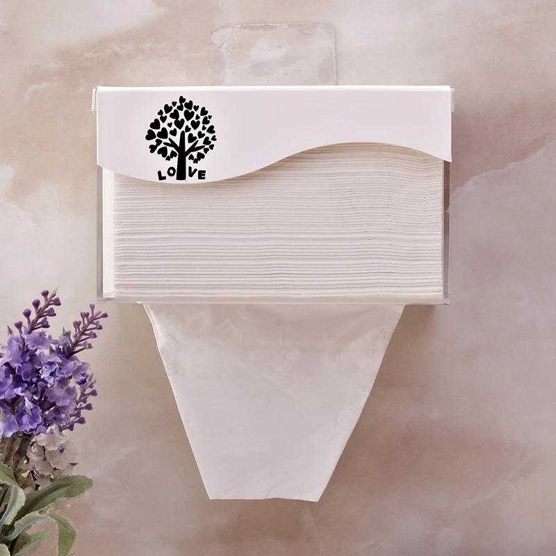 

Kitchen free punching wall waterproof toilet paper holder tissue box bathroom tissue box bathroom LO61156