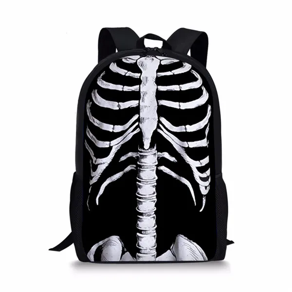 Twoheartsgirl женский рюкзак Новинка Хэллоуин скелет ребра клетка с принтом путешествия рюкзак повседневная школьная Back Pack мультфильм рюкзак - Цвет: XM2255C