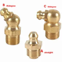 100 шт. смазочный латунный ниппель рот масла смазочный ниппель метрической резьбы прямой/45 градусов/90 градусов смазочный фитинг M6 M8 M10 M12