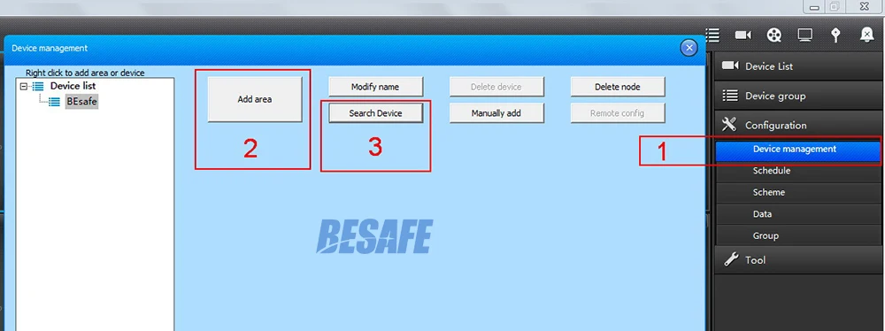 CMS-4 CMS add device by LAN besafe