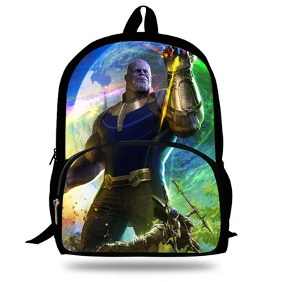 16 дюймов Mochila Marvel Мстители школьные сумки для мальчиков крутые Мстители рюкзак для подростков рюкзак для девочек Дорожная сумка для детей - Цвет: 7D756