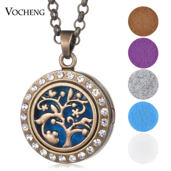 

10pcs/lot 8 Styles 25mm Aroma Locket Jewelry Necklace Fit 15mm Felt Pads Magnetic Round Pendant Without Felt Pads VA-386*10