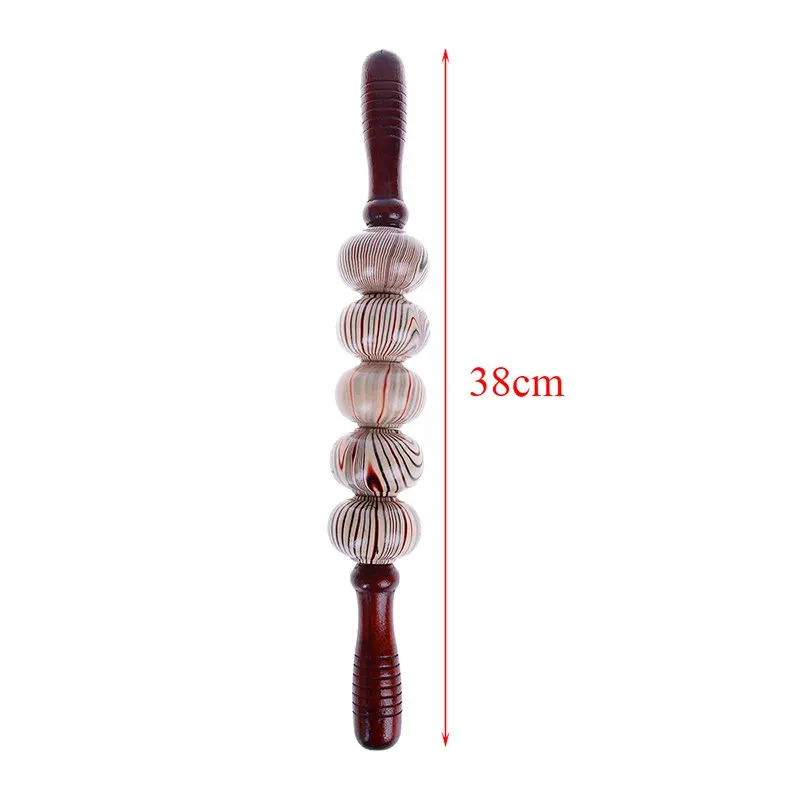 1Pc Wood Massage Rolling Stick Thick Wheel Wooden Massager Roller Thai Massage Therapy Wooden Bar Foot Reflexology Relax