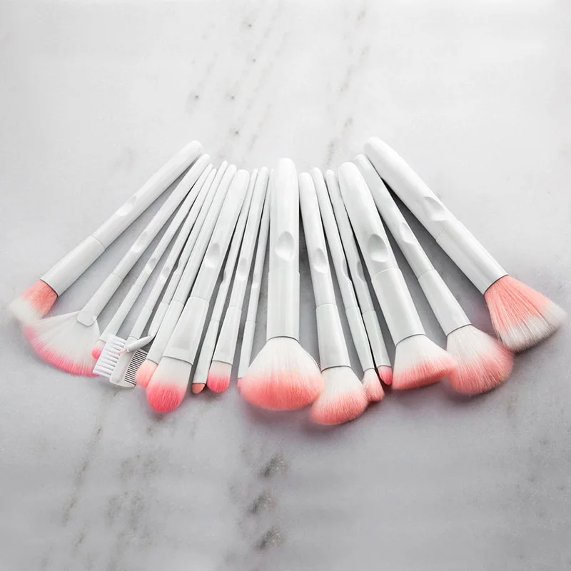 17pcs white makeup brushes  (10)