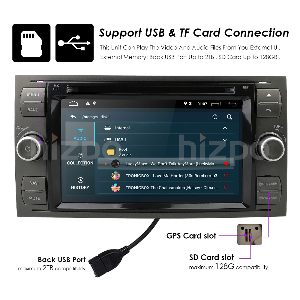 Discount AutoRadio 2 din Android 8.1 Car DVD Player Audio For Ford Focus 2 Fiesta S C Max Kuga mondeo 3 4 transitfusion Connect Navi SWC 20