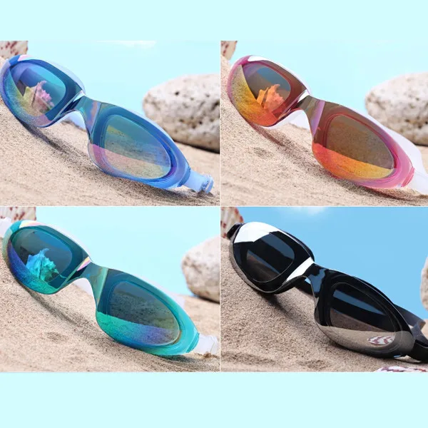Мужские и женские профессиональные гальванические плавающие противотуманные очки с защитой от ультрафиолетовых лучей Водонепроницаемые очки для плавания