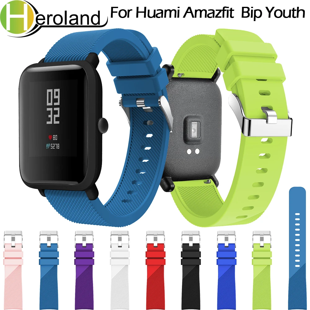 20 мм силиконовый ремешок для часов Huami Amazfit Bip Youth Lite Band для xiaomi huami amazfit Bip BIT PACE Lite Youth ремешок