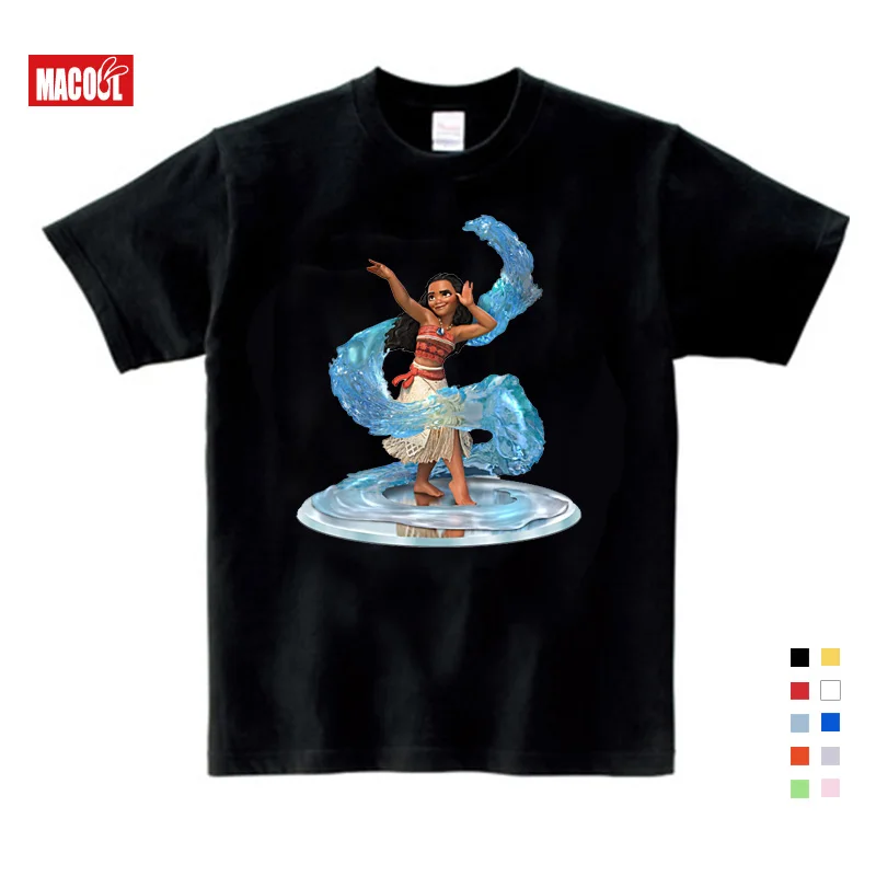 2019 Cotton Children's Summer T-shirts The Moana Child Short Sleeve T-shirt With Printing Character Pattern Unisex O-Neck 3T-9T 2019 Cotton Children's Summer T-shirts The Moana Child Short Sleeve T-shirt With Printing Character Pattern Unisex O-Neck 3T-9T