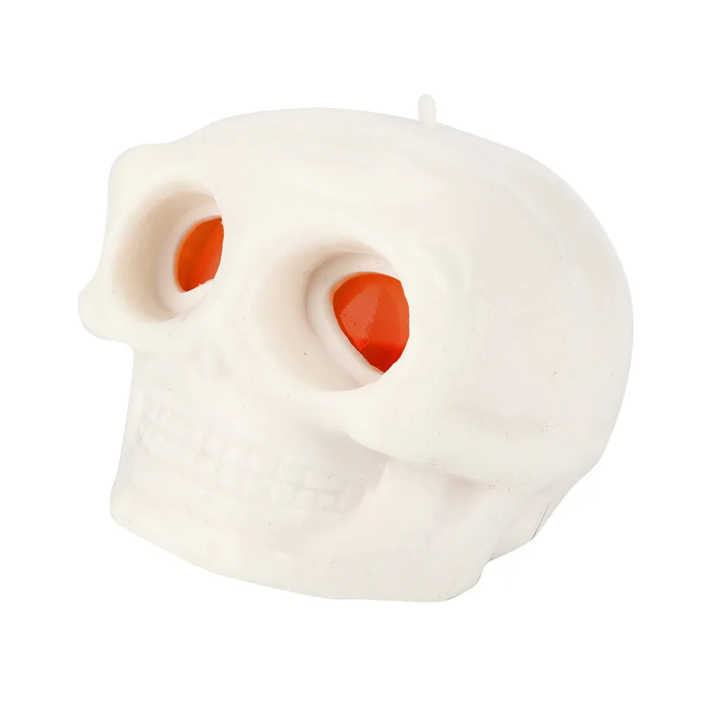 Антистресс мягкий при нажатии выскакивает глаза белые игрушки в форме черепа затычки практичная шутка игрушка ужас 25S71228 Прямая