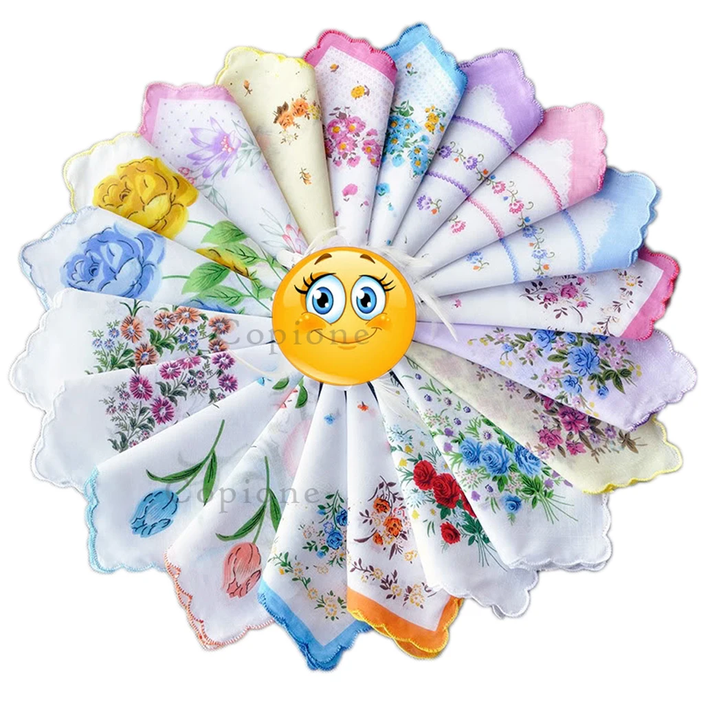 10 шт. разноцветные носовые платки античный цветочный вышитый шарф Ханки мята высокого качества