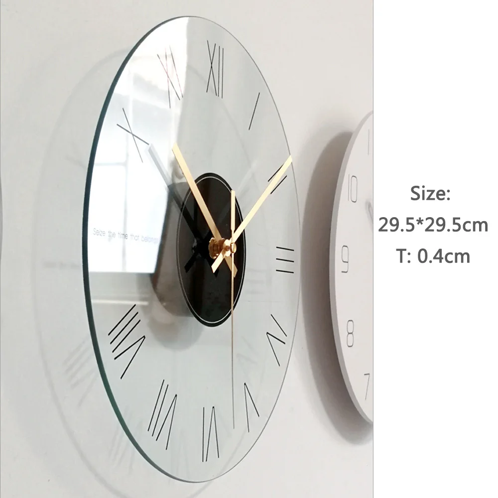 Простые декоративные настенные часы, стеклянные цифровые настенные часы для гостиной, бесшумные кварцевые Подвесные часы, современный дизайн, домашний декор