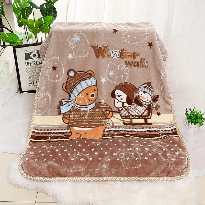 

Raschel Bouble Spring And Summer New Cartoon Soft Children Blanket Kindergarten Baby Nap Blanket