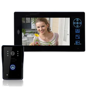 

7" LCD Color Wireless Video Door Phone Intercom System With 1 CCTV Monitor 1 Camera