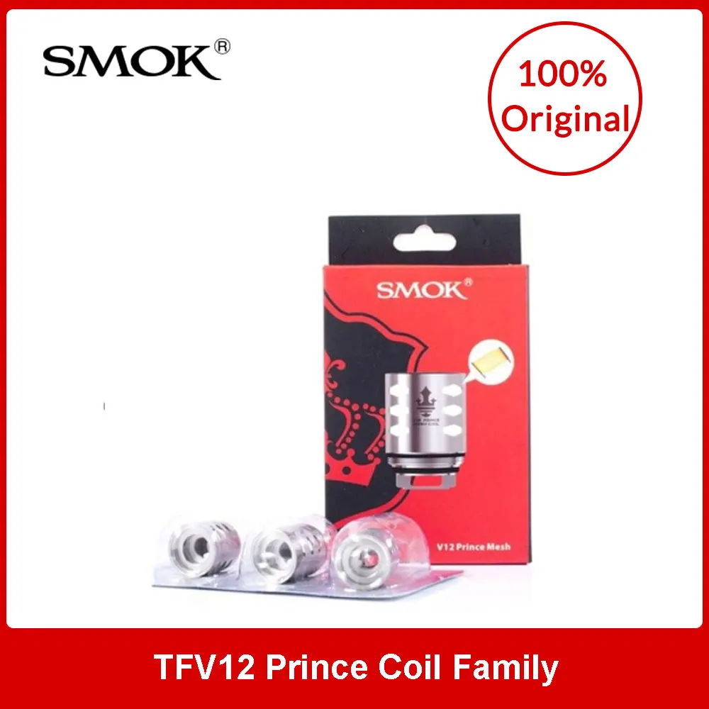 Original SMOK TFV12 V12 Prince Coil Family Q4/X6/T10/M4/Mesh/Strip/RBA/DualMesh/Triple Mesh/Max Mesh for TFV12 Prince Tank Cores