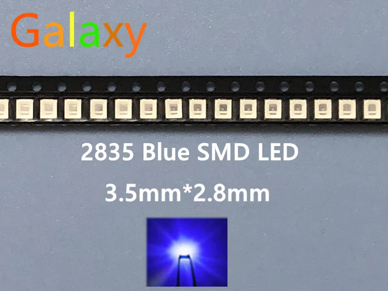 SMD СВЕТОДИОДНЫЙ 2835 синий светильник 0 2 Вт 460 465nm Светодиодный 3 ~ 4 в светодиодный/1000