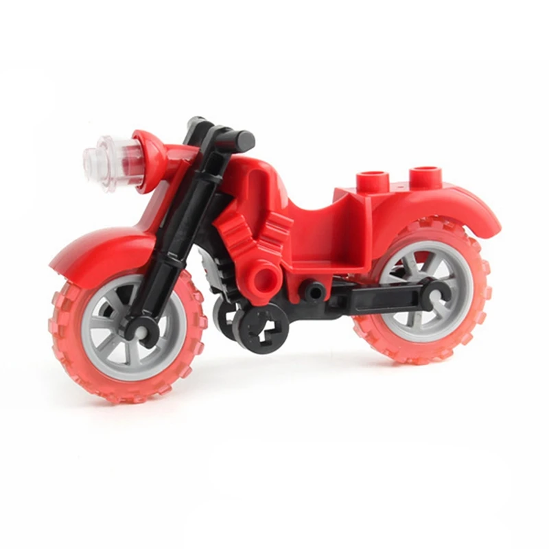 Фигурка автомобиля Duplo с блокировкой сделай сам мотоцикл большой размер MOC