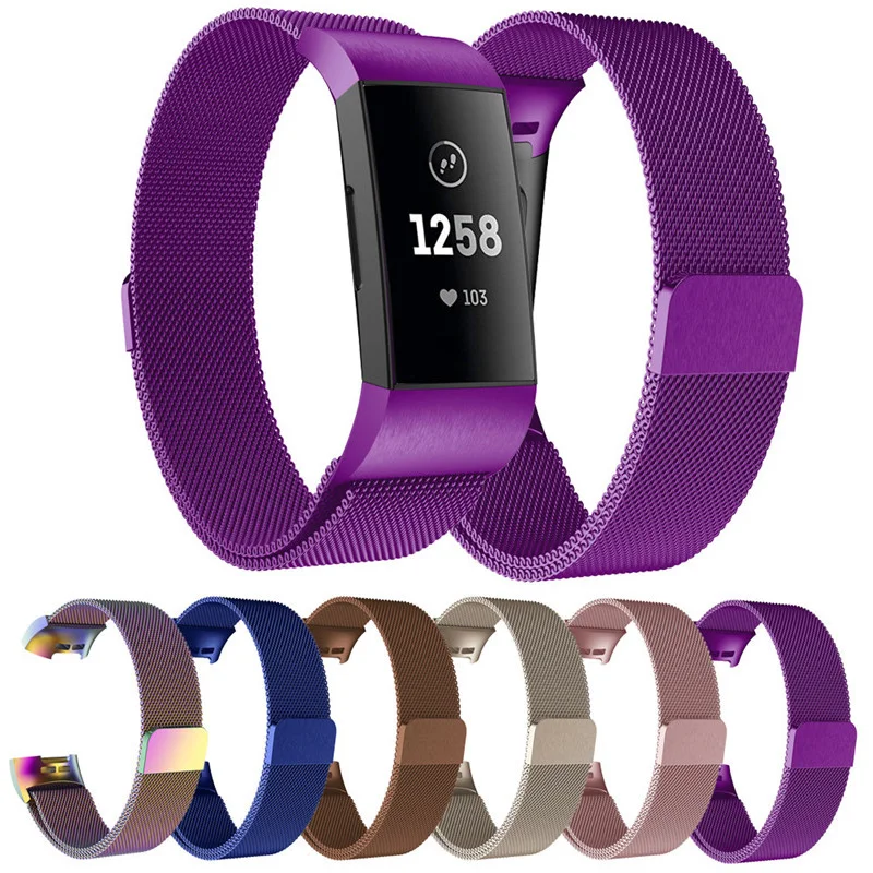 

Band For Fitbit Charge 3 Smart Watch Band Milanese Stainless Steel Wristband Strap Bracelet For Fitbit Charge 3 Band