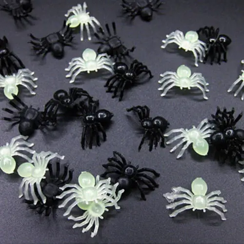 Хэллоуин 20 шт Пластиковый черный паук трюк игрушки вечерние Хэллоуин привидениями дом реквизит декор