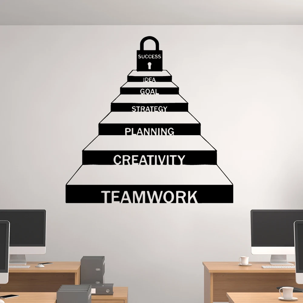 

Exquisite Teamwork Cooperation Career Ladder Decor For Office Stickers Removable Home Decoration