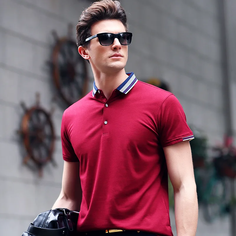 

SHANBAO high quality cotton elegant simple solid color short-sleeved Polo shirt 2019 summer new style men's fashion Polo shirt