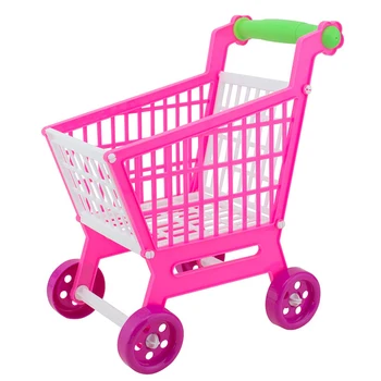 

11.8'' Mini Simulation Shopping Cart Kids Pretend Play Toy Plastic Assemble/Disassemble Shopping Cart Baby Playing House Toy