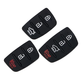 

1pc 3 4 Buttons Key Case Cover Car Key Rubber Button Pad Car Key Shell For Hyundai Ix35 Ix45 Remote Auto Replacement Parts