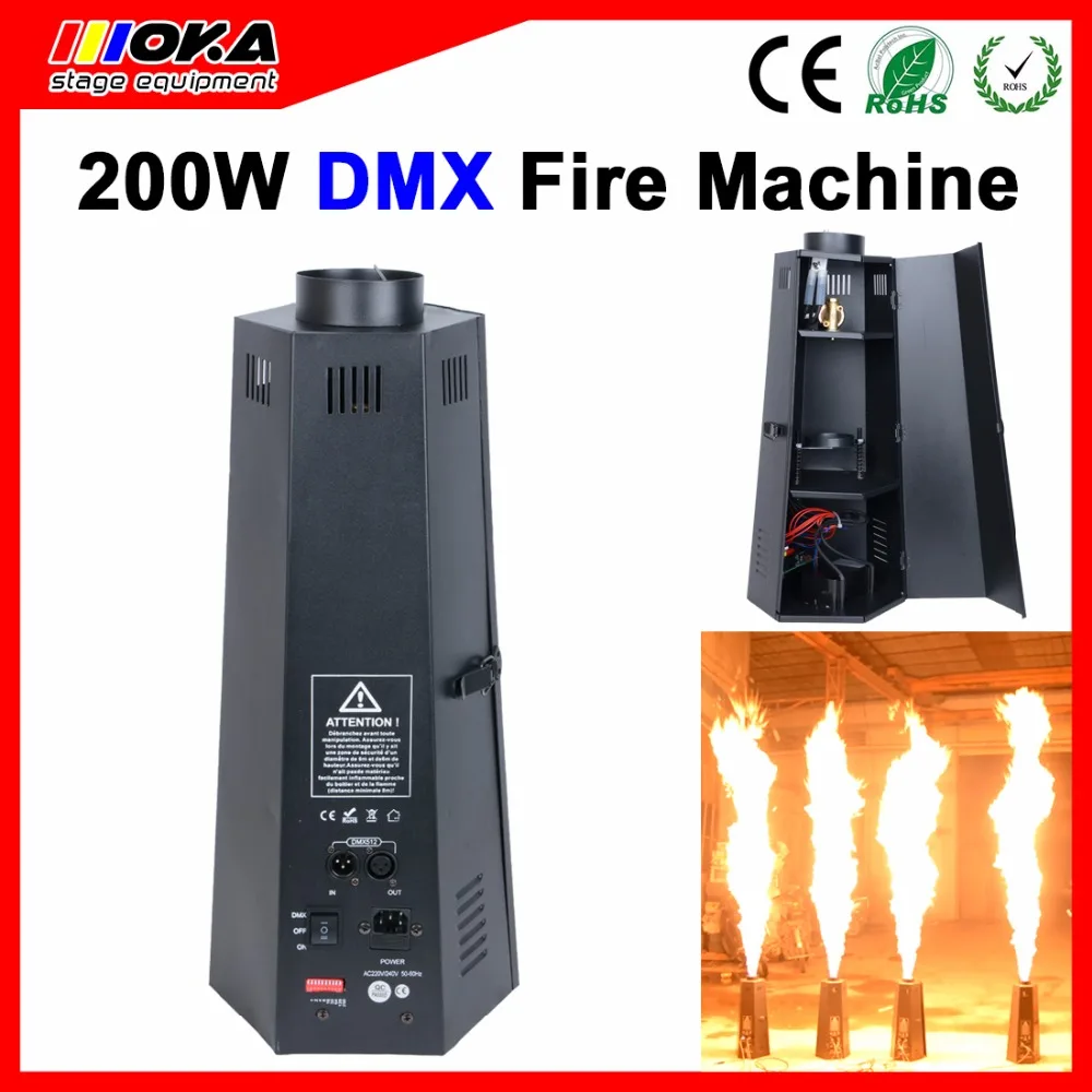 

200W Six Corner Flame Machine DMX Fire Machine Stage Effect Equipment Fire Flame Machine Professional Stage & DJ