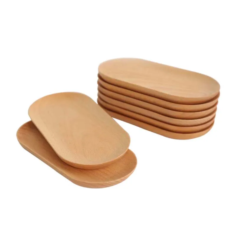 

Japanese Style Wooden Dishes&Plates StorageT ray Snacks Dessert Storage Fruit Jewelry DisplayTray Tableware Kitchen Supplies New