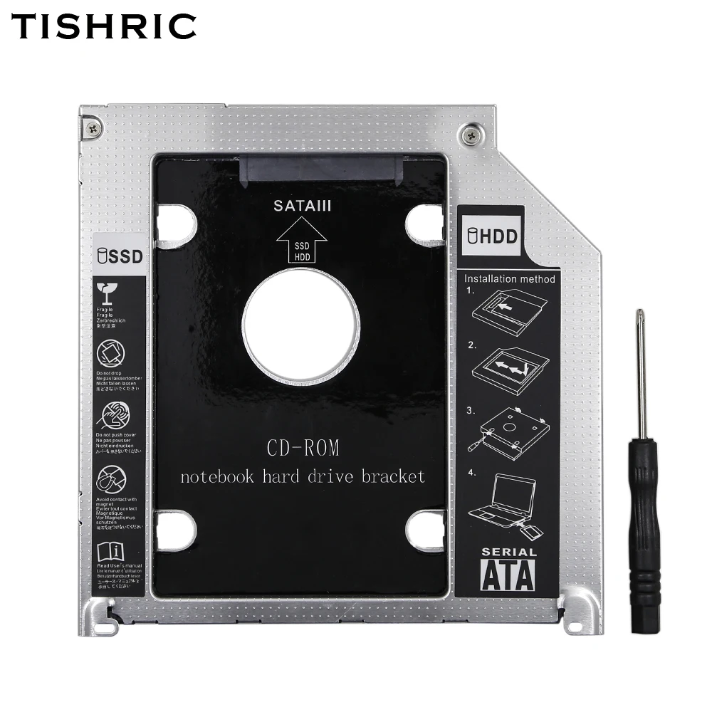 TISHRIC for Macbook Air Pro 13" 15" 17" SuperDrive Optical Bay 2nd HDD