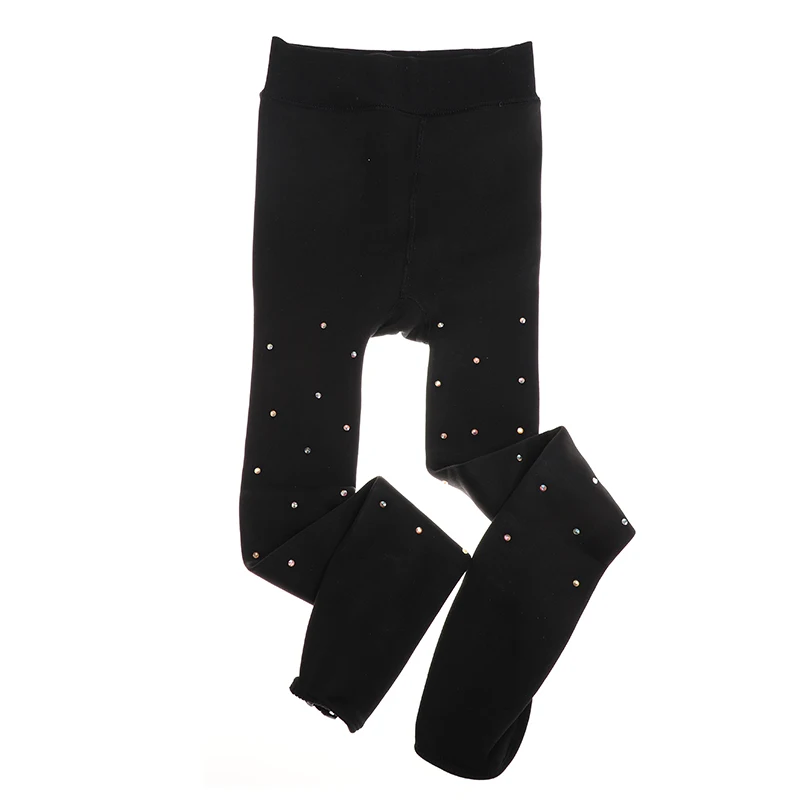 Pantyhose Patinaje Figure Skating Women's Competition Training Artistic Gymnastics Warm Dance Beige Black Color
